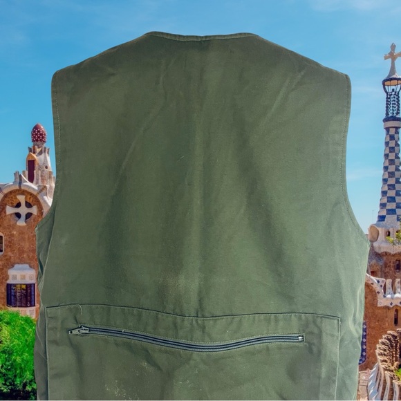 Vintage Campri Fishing/Hunting Vest - Army Green, Men's Size S - Picture 5 of 9